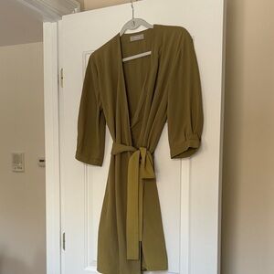 Everlane Olive Green Wrap Dress